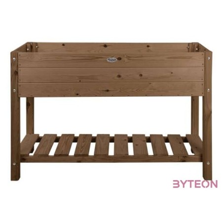 Fából készült magaságyás, barna, 118 x 40 cm