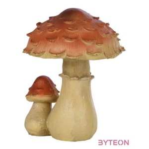 Őzlábgomba polyresin szobor, L, kültéri és beltéri dekorációs kiegészítő