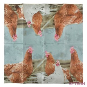 Állatmintás zsebkendő, csirkés