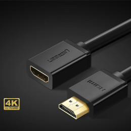 UGREEN HD107 HDMI hosszabbító kábel, anya-apa, FullHD, 3D, 1m (fekete)