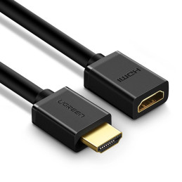 UGREEN HD107 HDMI hosszabbító kábel, anya-apa, FullHD, 3D, 0,5m (fekete)