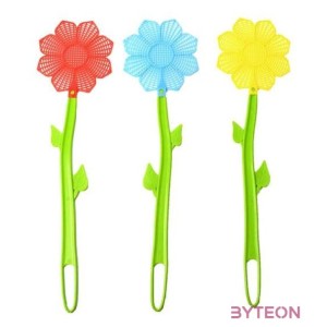 Virág alakú légycsapó, 46,5 cm, kék