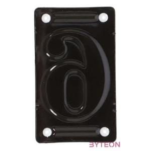 Tűzzománc házszám, 6