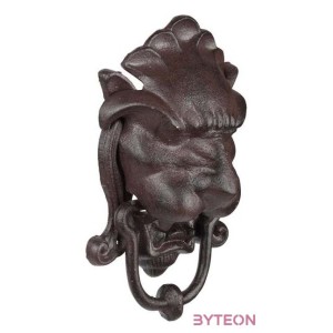 Öntöttvas oroszlános ajtókopogtató, 21 cm