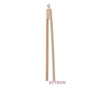 Fából készült BBQ húsfogó csipesz, 37 cm