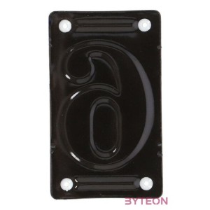 Tűzzománc házszám, 6