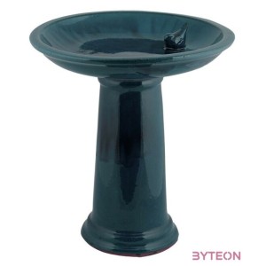 Kerámia madáretető és itató állvány, kék