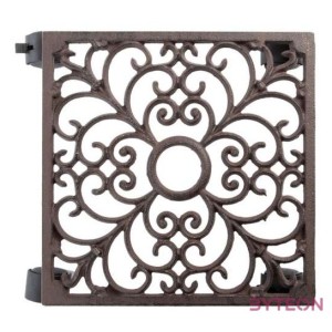 Öntöttvas gurulós virágtartó, 28 x 28 cm