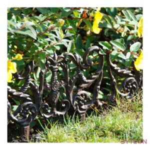 Leszúrható öntöttvas ágyásszegély, 30 x 31 cm