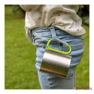 Acél gyerek bögre, karabíner füllel, 0,2 I