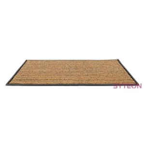 Csíkos kókuszrost és gumi lábtörlő, 76 x 45 cm