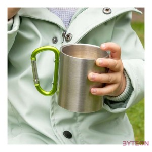 Acél gyerek bögre, karabíner füllel, 0,2 I