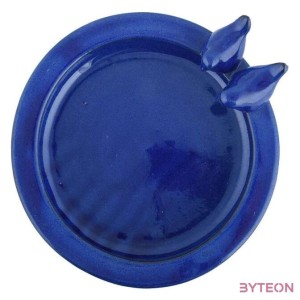 Kerámia madáretető és itató állvány, kék