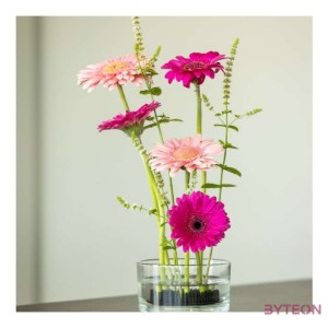 Műanyag öntapadós kenzan, fekete, 7 cm átmérőjű