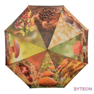 Őszi hangulatú esernyő, 120 cm átmérőjű
