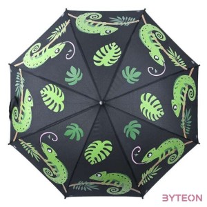 Esőre színváltós kaméleon mintás gyerek esernyő