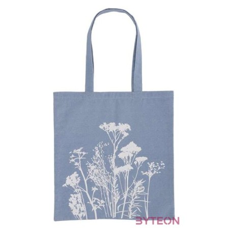 Mezei virág mintás bevásárlós táska, kék