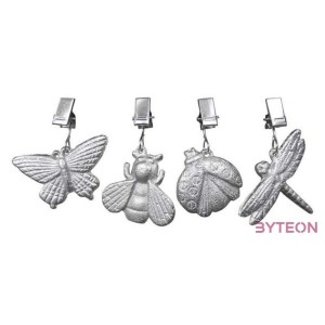 Öntöttvas csipeszes terítőnehezék, rovaros