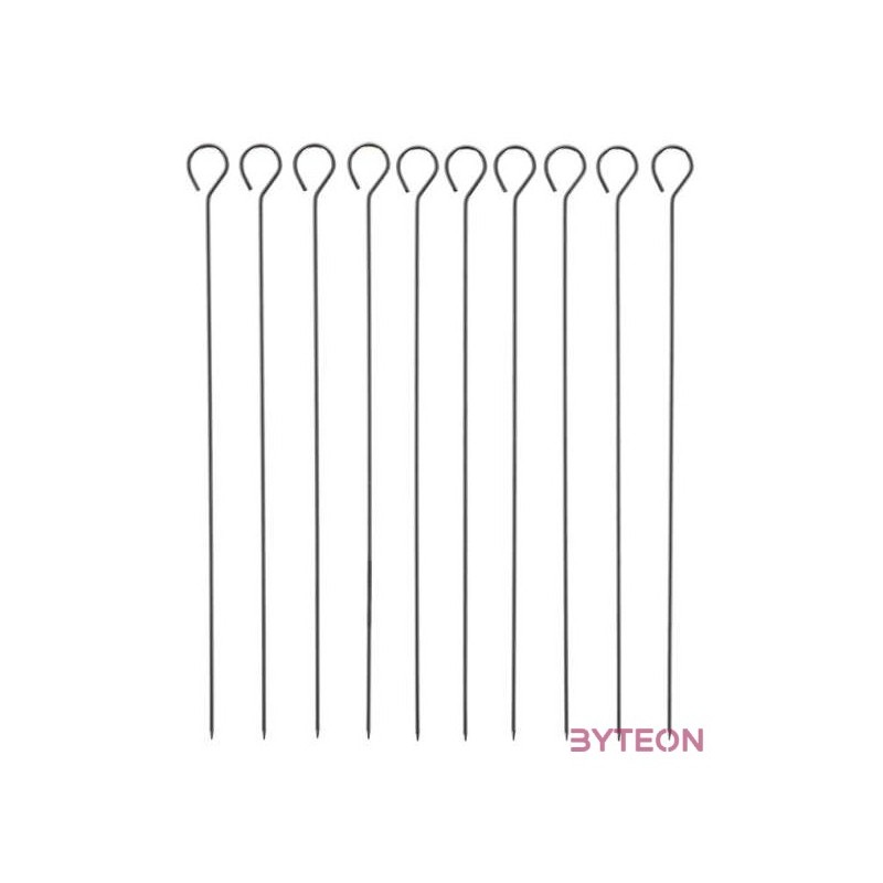 Rozsdamentes acél BBQ nyárs, 10 db-os, 30 cm
