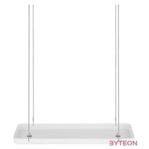 Függő dekoratív fém tálca, fehér, 38 x 15 cm