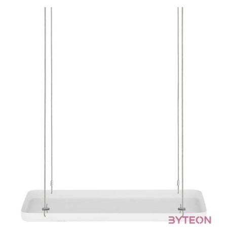 Függő dekoratív fém tálca, fehér, 38 x 15 cm