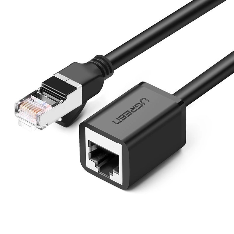 UGREEN hálózati kábel RJ45 Ethernet hosszabbító, kat. 6, FTP, 5 m-es fém dugóval (fekete)