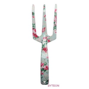 Rózsa mintás kézi villa, 23 cm