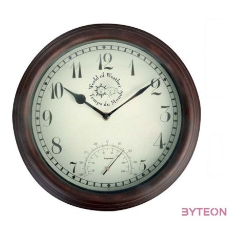 Óra hőmérővel, 31 cm átmérőjű