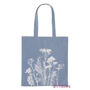 Mezei virág mintás bevásárlós táska, kék