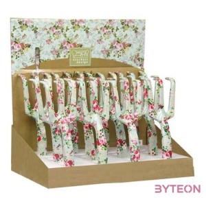 Rózsa mintás kézi villa, 23 cm