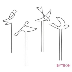 Fémből készült madár alakú növénytámasz, B