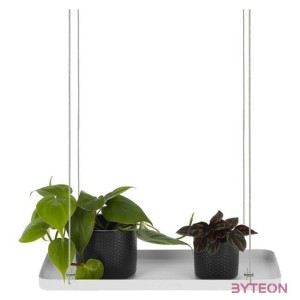 Függő dekoratív fém tálca, fehér, 38 x 15 cm