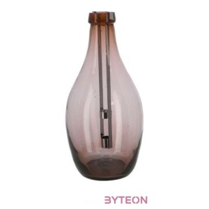 Lámpás újrahasznosított üvegből, kivehető gyertyatartóval, A, 38 cm