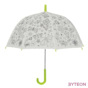 Kifesthető pillangós gyerek esernyő, filctollakkal