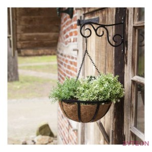 Kovácsoltvas virágtartó konzol, 25 cm