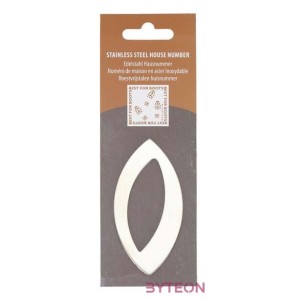 Modern acél házszám, 0