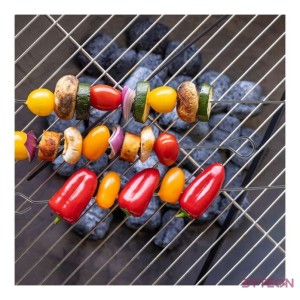 Rozsdamentes acél BBQ nyárs, 10 db-os, 30 cm