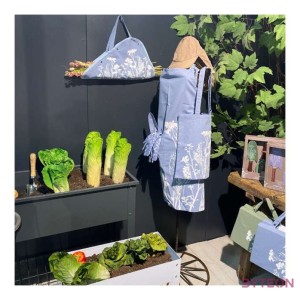 Mezei virág mintás bevásárlós táska, kék