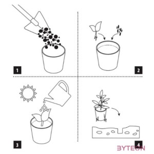 Biológiailag lebomló papír palántanevelő, ültető 24 db-os, S