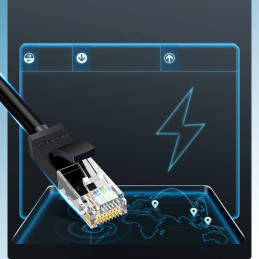 UGREEN Ethernet RJ45 hálózati kábel, Cat.6, UTP, 10m (fekete)