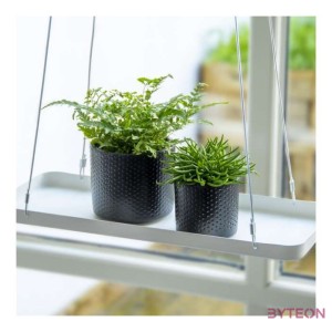 Függő dekoratív fém tálca, fehér, 38 x 15 cm