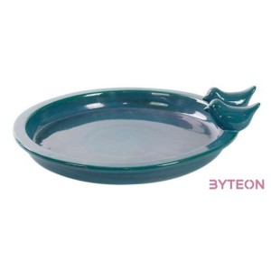 Kerámia madáretető és itató tál, kék, 37 cm átmérőjű