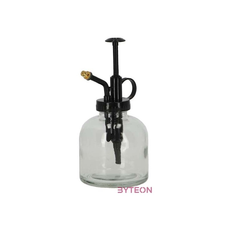 Üveg növénypermetező, fekete fejjel, 0,2 literes