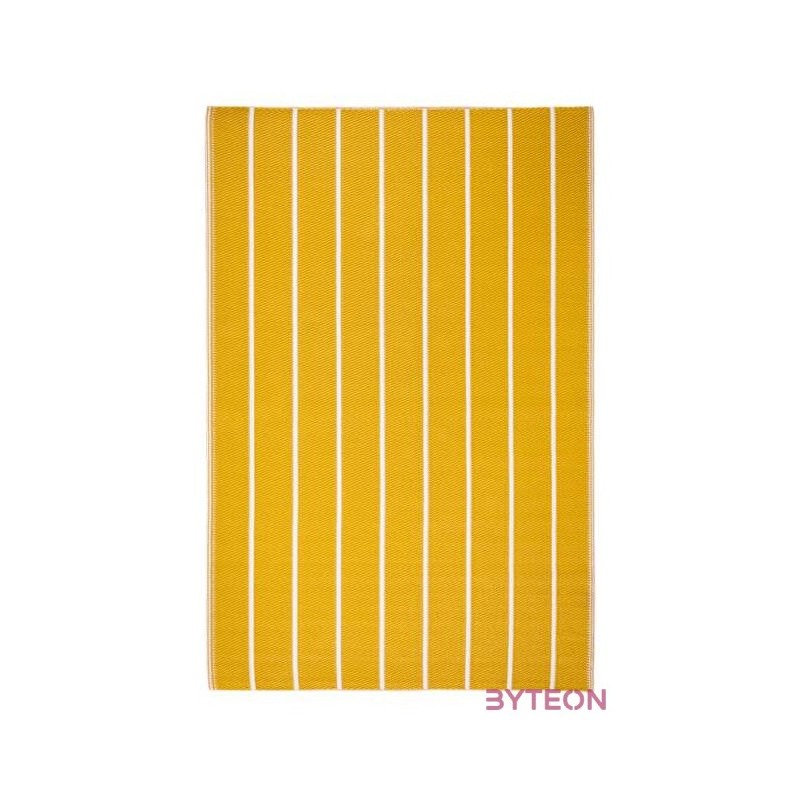 Csíkos kültéri szőnyeg, 120 x 180 cm, sárga