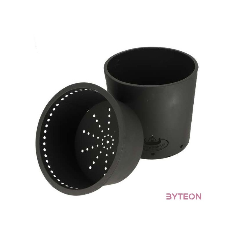 Két részes dupla falú fém tűzrakó, 39 cm átmérőjű