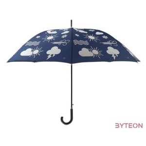 Esőre színváltós felhő mintás esernyő, 116,5 cm átmérőjű