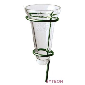 Leszúrható fém csapadékmérő állvány, mérő üveggel, 133 cm, 0,55 literes