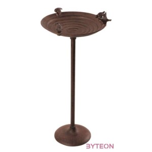 Öntöttvas madáretető és itató állvány kismadarakkal, 56 cm