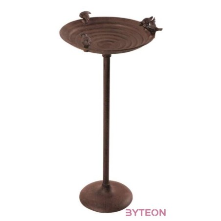 Öntöttvas madáretető és itató állvány kismadarakkal, 56 cm