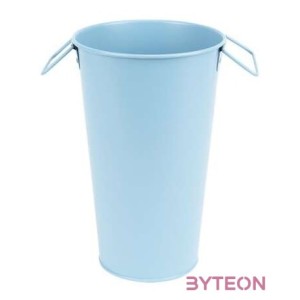 Fém váza, 1,2 literes, világoskék, 18 cm